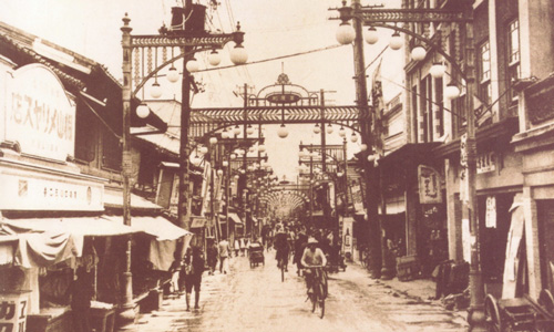 1935年頃の本通商店街の写真
